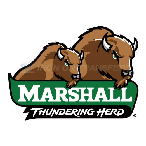 Marshall Thundering Herd Logo T-shirts Iron On Transfers N4981 - Click Image to Close